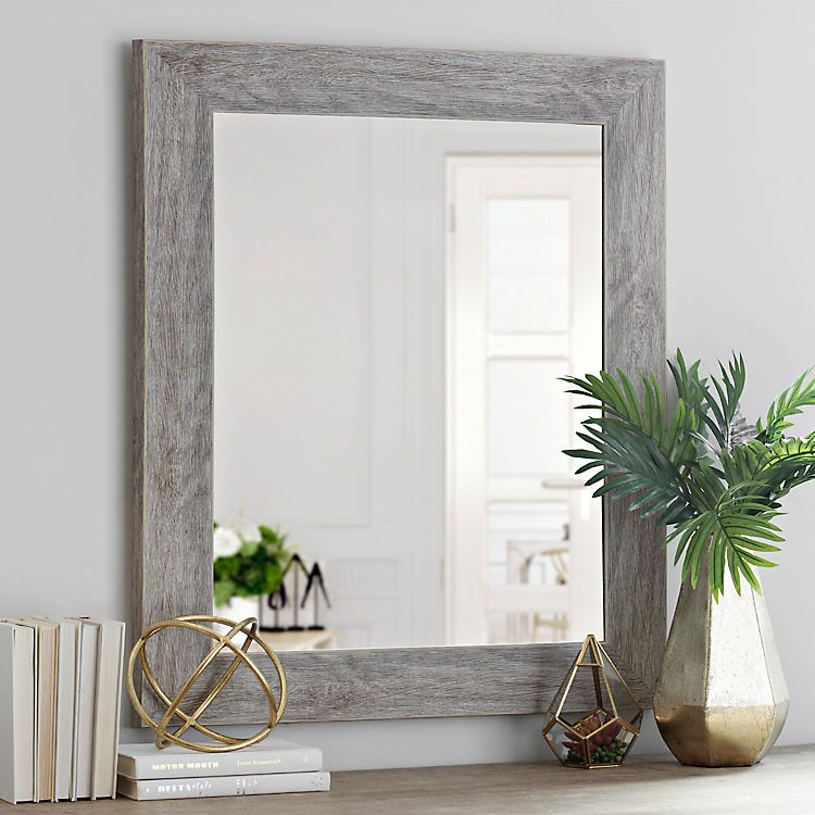 Whitewash Framed Mirror, 30X36 In. | Kirklands | Mirror Frames, Decor, Mirror within Engrahm Framed Mirror, White, 26"