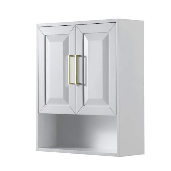 Wyndham Collection Daria 25 In. W X 9 In. D X 30 In. H Bathroom Storage ... with regard to Integrating the Daria Dark Blue Cabinet into Your Home Decor