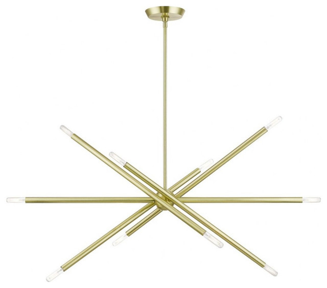 10 Light Linear Chandelier In Modern Style-24 Inches Tall And 12 Inches ... in How Linear Lighting Design Transforms Residential and Commercial Interiors