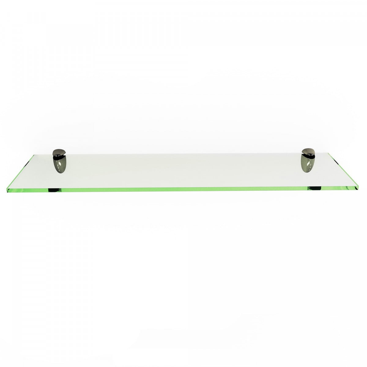 10" X 36" Rectangle Floating Clear Glass Shelf Kit With 2 Small Peacock ... pertaining to Clear Glass Floating Shelf
