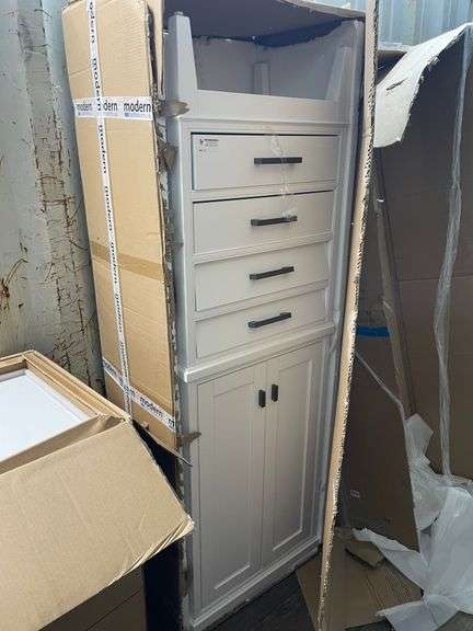 1001023434 Avanity Madison 24 Inch Linen Tower In White Finish - North ... regarding The Art of Layering with Avanity Madison 24" Linen Tower