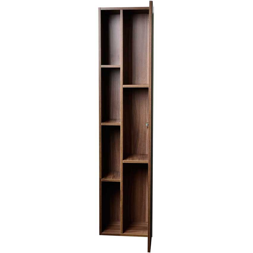 16" Walnut Linen Cabinet With Mirror Tn-T700-Sc-Wn regarding 16" X 67" Linen Cabinet, Walnut Tn-N1200-Sc-Wn