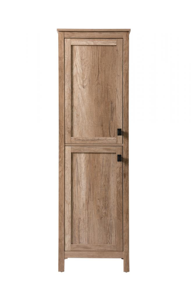 20 Inch Wide Bathroom Linen Storage Freestanding Cabinet In Natural Oak ... inside How to Choose the Right Black Freestanding Cabinet for Your Bathroom Space