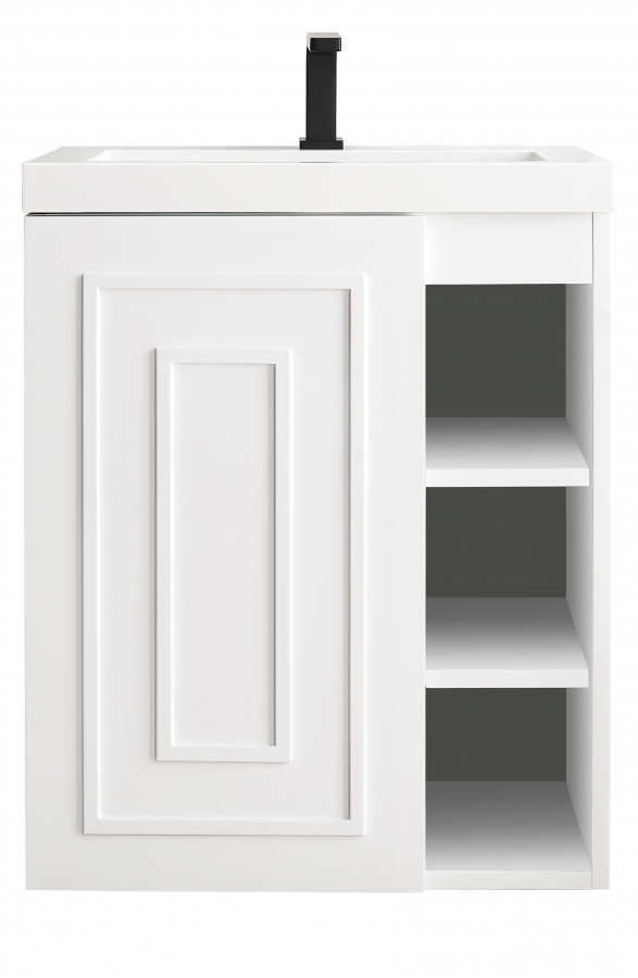 24 Inch Modern Glossy White Floating Single Bathroom Vanity | Unique ... throughout Altura 24" Bathroom Vanity Cabinet, White