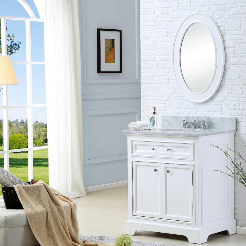 24 Inch White Bathroom Vanity Eviva Odessa Zinx+® 24" White Single regarding The Hidden Details That Make All the Difference in Bathroom Storage Solutions