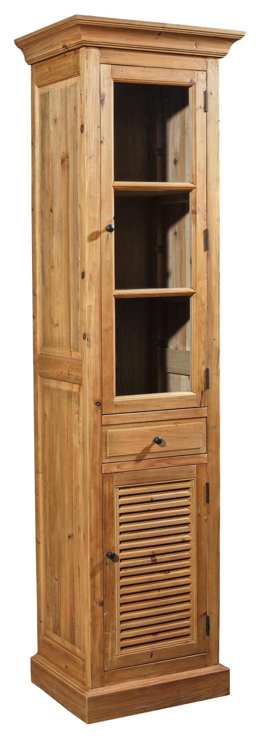 24" Wide Reclaimed Pine Linen Cabinet Natural Finish Right Opening ... intended for Understanding the Appeal of 24 Wide Reclaimed Pine Cabinets with Linen Wash Finish