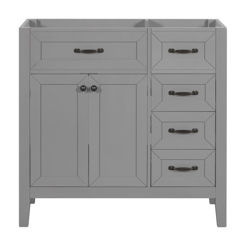 36" Bathroom Vanity Without Top Sink, Modern Bathroom Cabinet With 3 ... in Designing Your Bathroom Around Practical and Eco-Friendly Storage Options