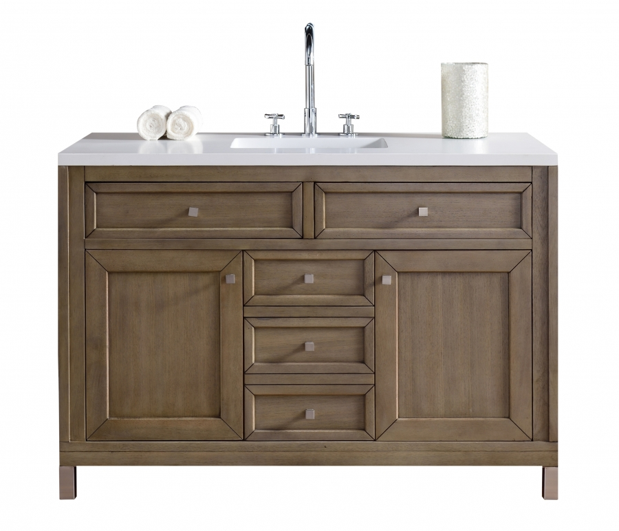 48 Inch Single Sink Walnut Bathroom Vanity | James Martin intended for 48" Single Or Double Sink Compatible Bathroom Vanity Cabinet - Walnut