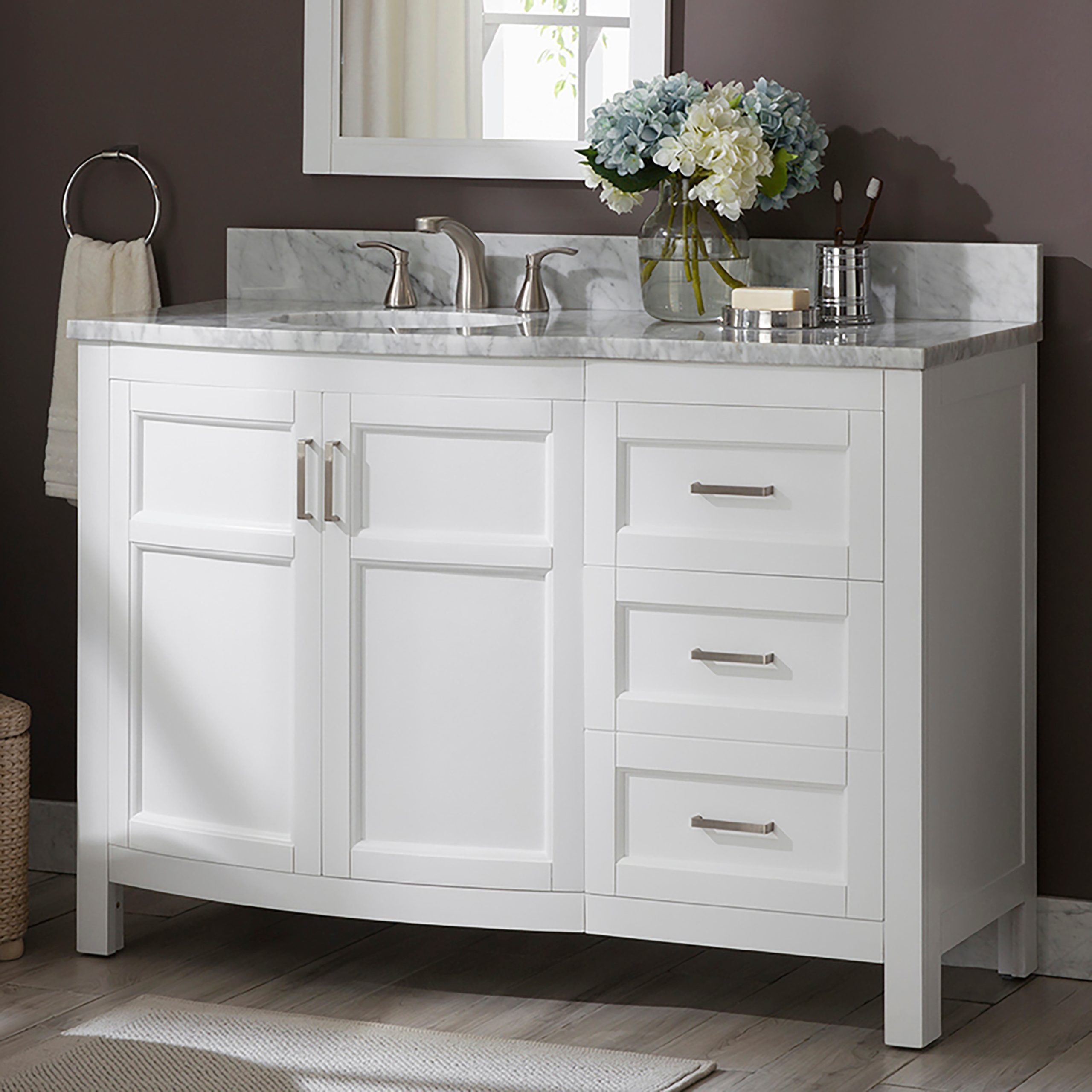 48″ Single Sink Bathroom Vanity – Semis Online for How Cayman 48 Single Basin Bathroom Sink Transforms Small Bathroom Spaces