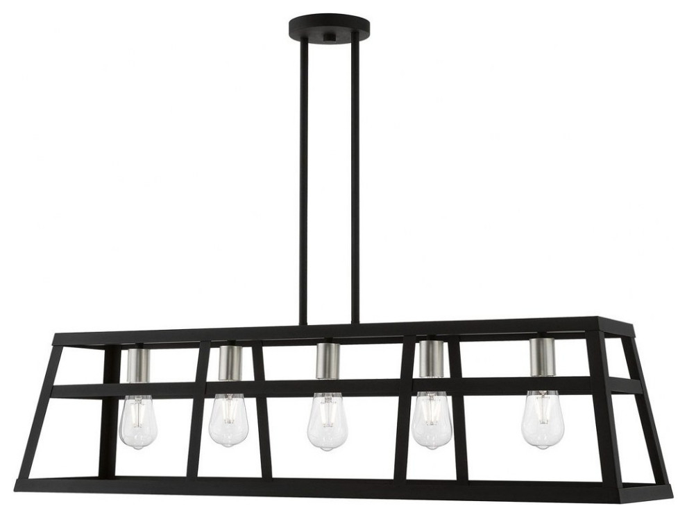 5 Light Linear Chandelier In Transitional Style-17 Inches Tall And 10 ... with How Linear Lighting Design Transforms Residential and Commercial Interiors