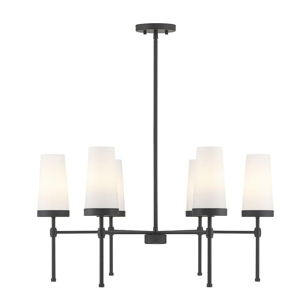 6 Light Chandelier In Modern Style-16 Inches Tall And 30 Inches Wide ... for How Linear Lighting Design Transforms Residential and Commercial Interiors