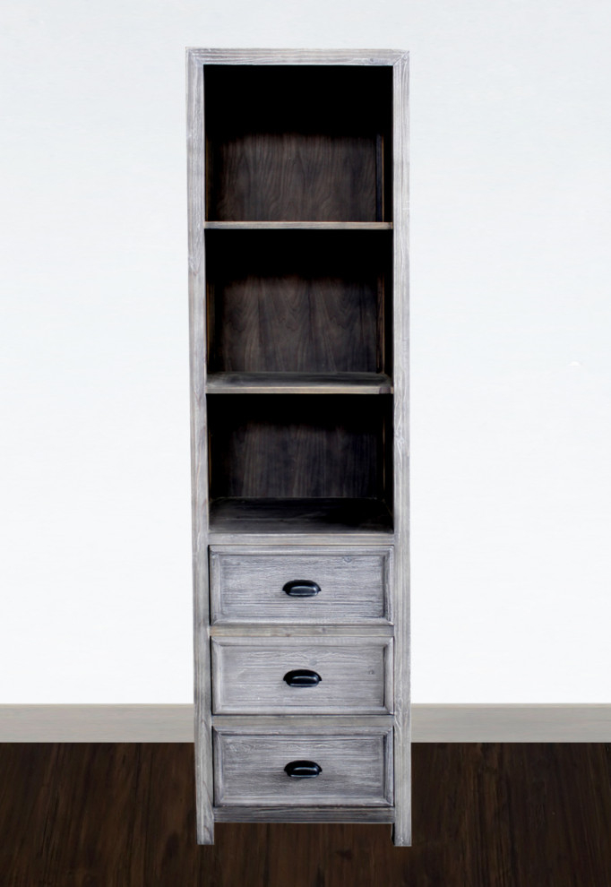 75" Rustic Solid Fir Side Cabinet, Gray - Transitional - China Cabinets ... with Choosing the Right Solid Recycled Fir Side Cabinet for Your Home