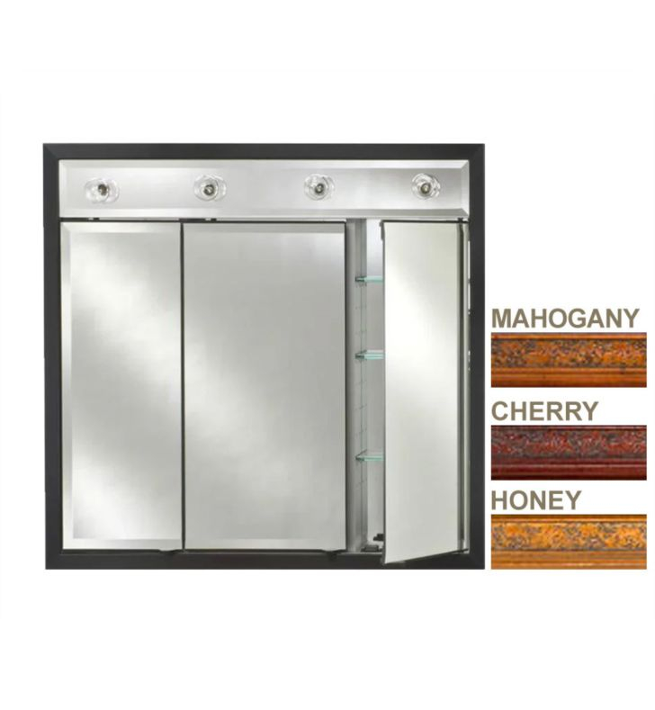 Afina Td-Lc4740Rpalho Signature 40 1/4" Recessed Parliament Framed ... inside Afina Signature 4 Door Medicine Cabinet