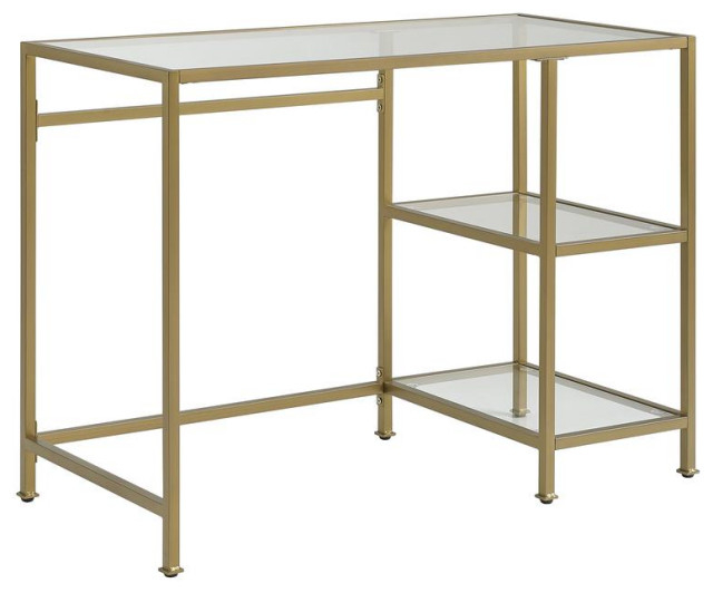 Aimee Desk Soft Gold - Contemporary - Desks And Hutches - By Bison ... pertaining to Transform Your Space with Aimee Space Saver Gold Techniques