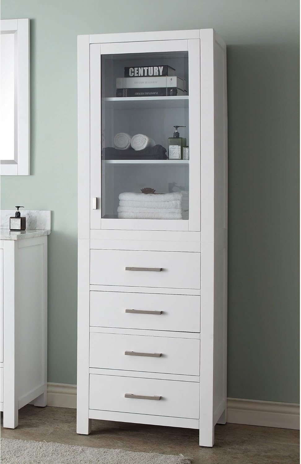 Amazon.com: Avanity Modero 24-In. Linen Tower - White Finish : Home ... in Exploring the Functional Benefits of Avanity Modero 24" Linen Tower