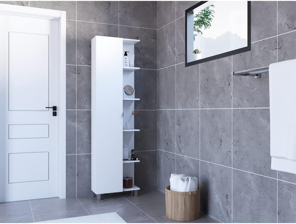 Amazon.com: Corner Cabinet Womppi, Five Open Shelves, Single Door ... with Expert Tips for Choosing the Right Corner Cabinet Womppi for Your Home