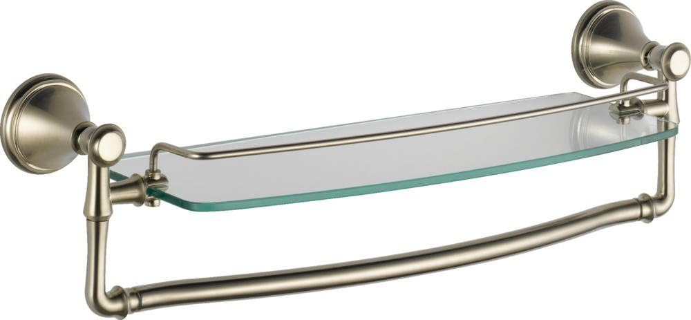Amazon.com: Delta Cassidy 18 Inch Glass Shelf-Towel Bar, Stainless ... for Exploring the Aesthetic Appeal of Delta Cassidy 24" Glass Storage Solutions