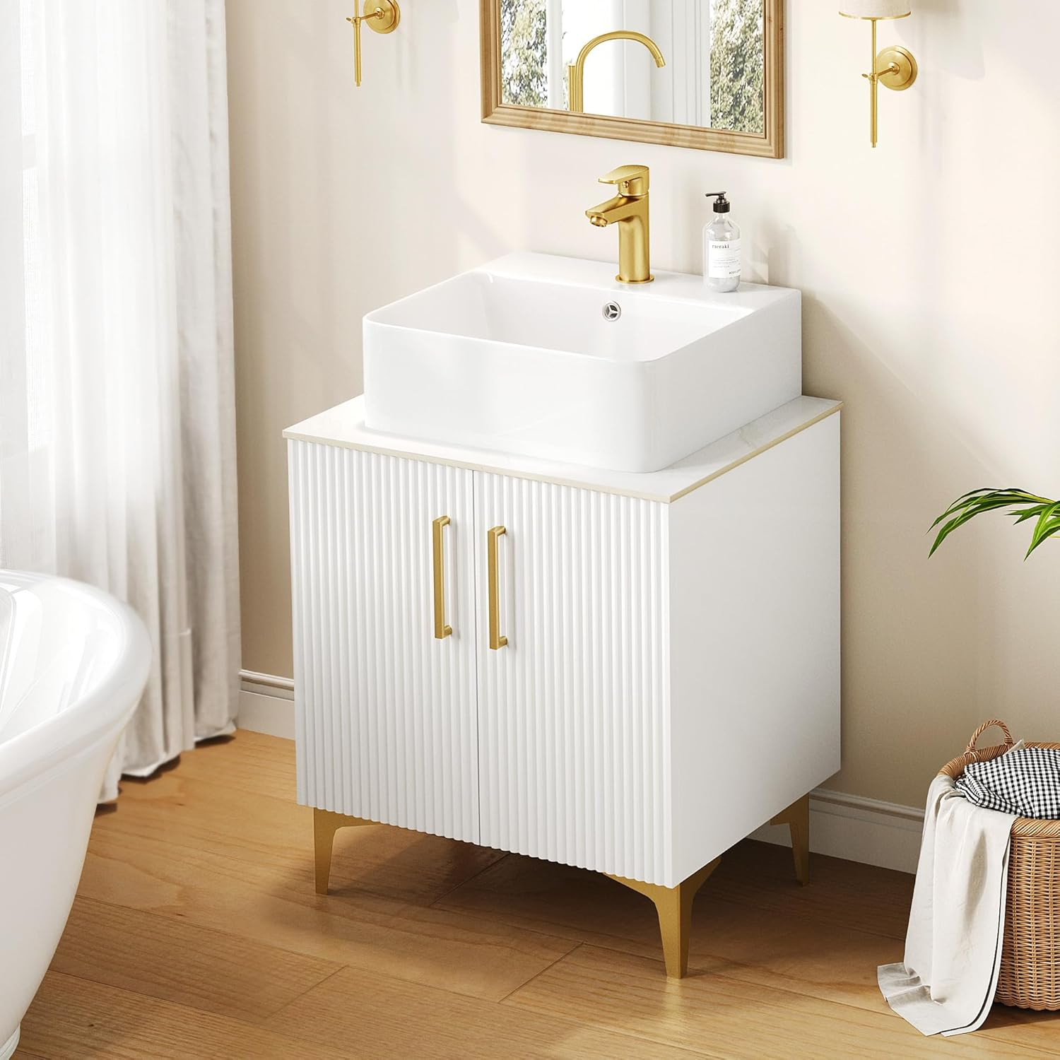 Amazon.com: Dwvo Bathroom Vanity 24 Inch With Counter Top Sink Combo ... with regard to The Hidden Details That Make All the Difference in Bathroom Storage Solutions