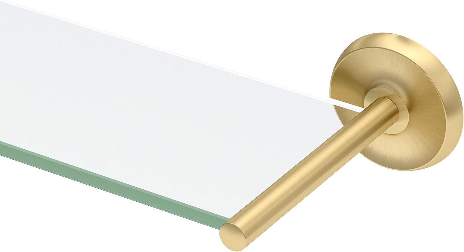 Amazon.com: Gatco 5057 Designer Ii Glass Shelf, Brushed Brass/Wall ... within Designer Ii 20.13" Glass Shelf