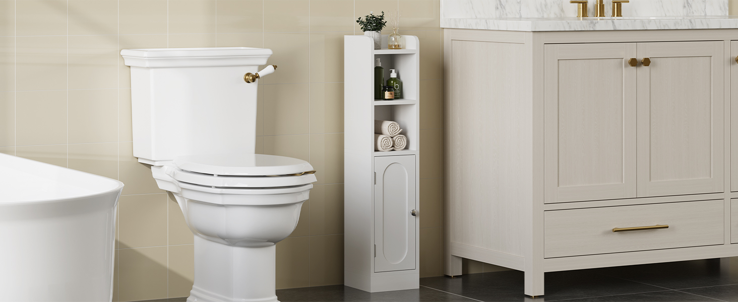 Amazon.com: Hawkrown 67" Tall Bathroom Storage Cabinet With Lights ... with regard to Freestanding Organizers That Transform Tiny Bathrooms