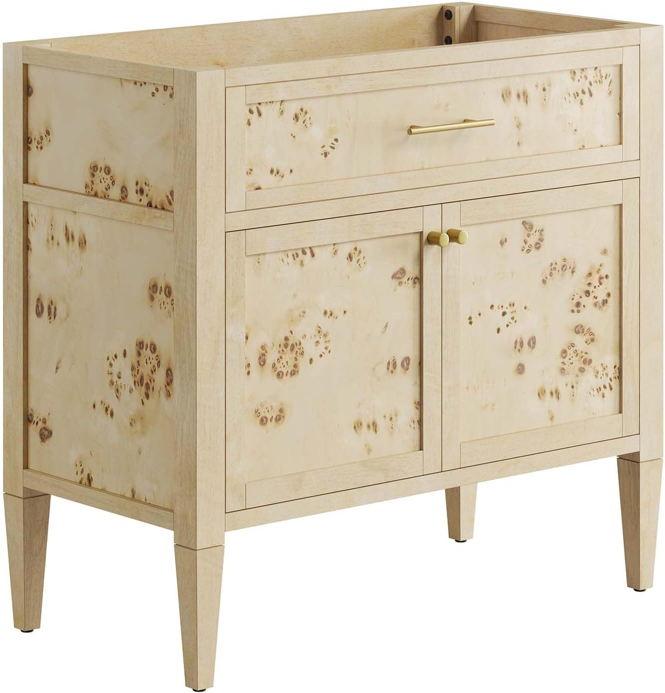 Amazon.com: Modway Elysian 36" Burl Wood Bathroom Vanity Cabinet In ... pertaining to Choosing the Right Elysian 48 Wood Bathroom Vanity Cabinet for Your Space
