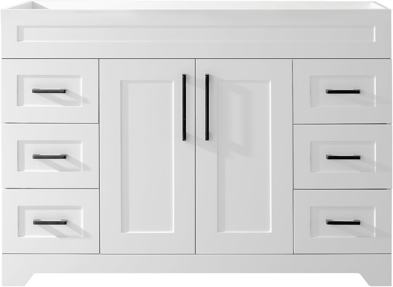 Amazon.com: Modway Render 48" Double Sink Compatible (Not Included ... with 48" Single Or Double Sink Compatible Bathroom Vanity Cabinet - Walnut