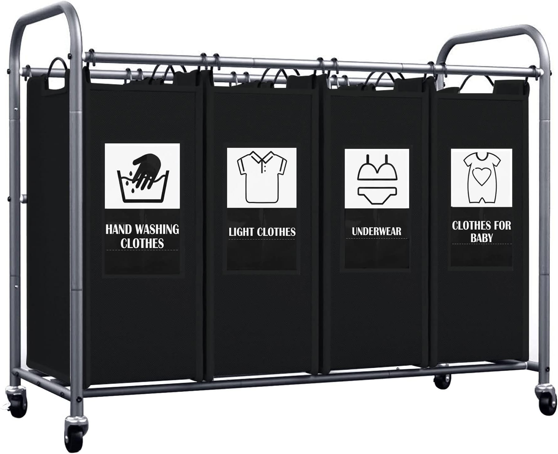 Amazon.com: Oceanstar 2-Bag Rolling Laundry Sorter, Bronze : Home & Kitchen for Oceanstar 2-Bag Rolling Laundry Sorter, Bronze