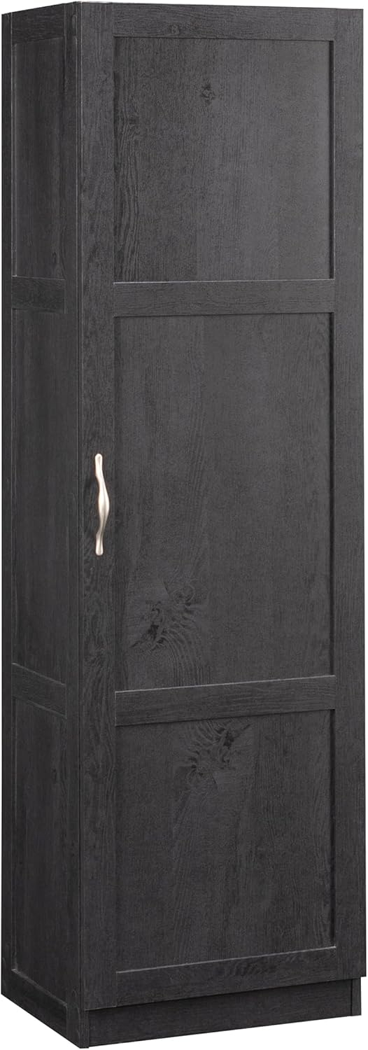 Amazon.com: Sauder Miscellaneous Tall Storage Cabinet, Kitchen Pantry ... inside Sauder Homeplus Engineered Wood Single Door Pantry In Raven Oak Finish