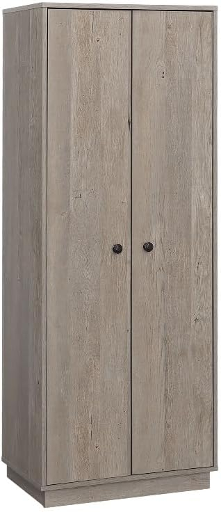 Amazon.com: Sauder Sundar Engineered Wood Storage Cabinet In Mystic Oak ... pertaining to The Appeal of Sauder Hillmont Farm Storage Cabinet in Timber Oak for Modern Living