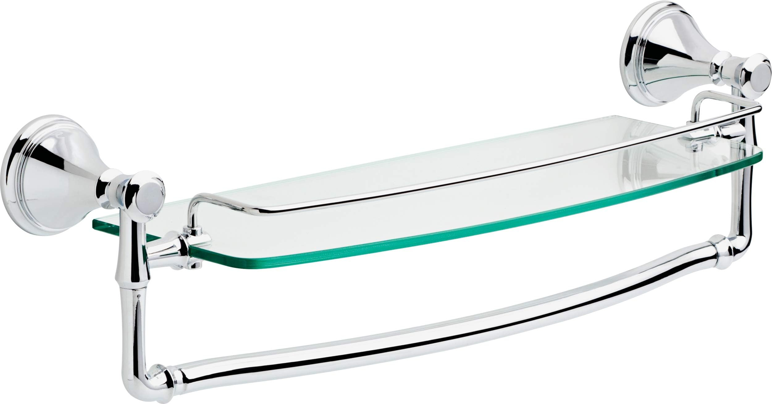 Amazon.com: Signature Hardware 296442 Ceeley 24" Glass Bathroom Shelf ... intended for Exploring the Aesthetic Appeal of Delta Cassidy 24" Glass Storage Solutions