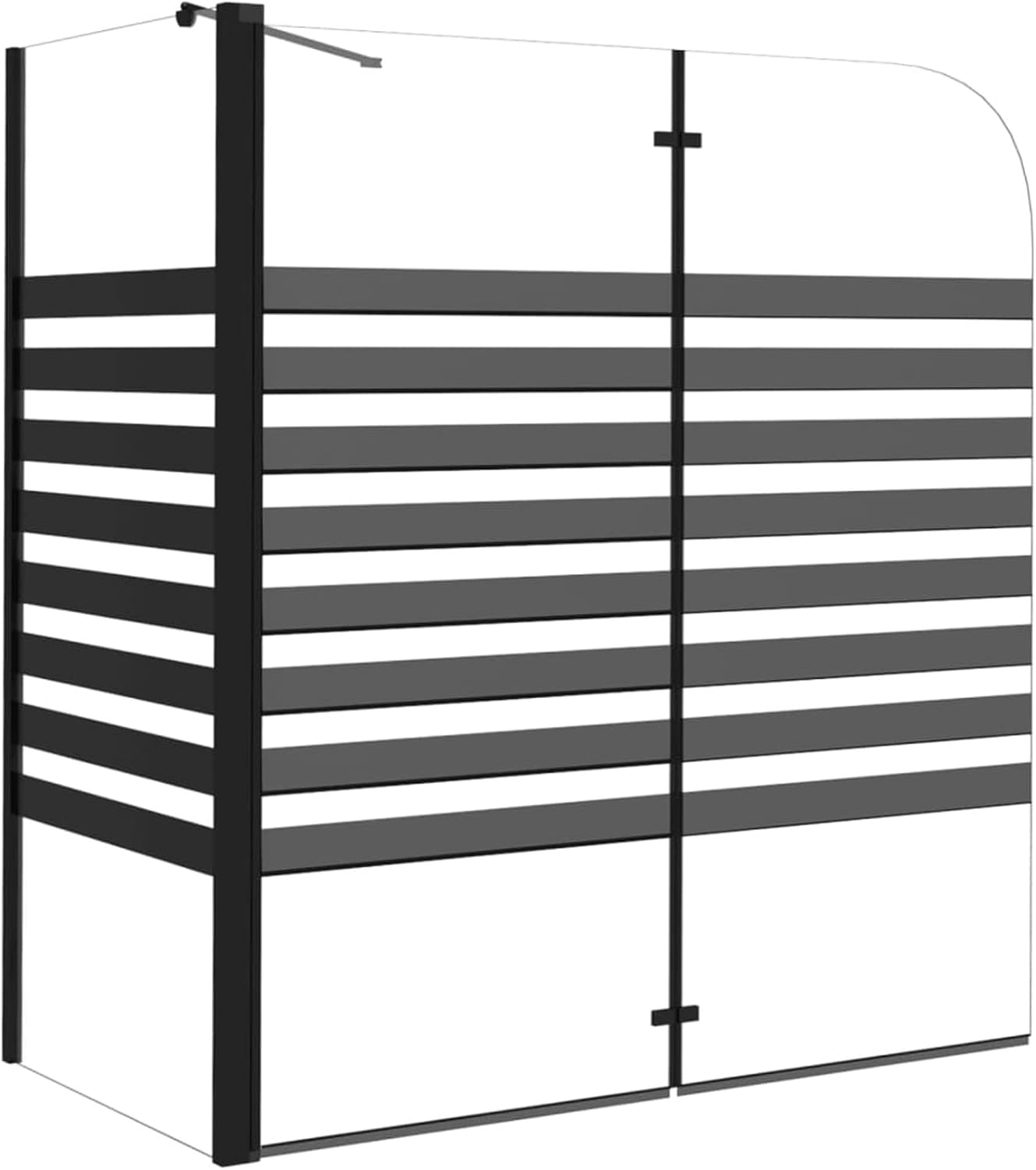 Amazon.com: Tidyard Folding Shower Enclosure Stripe Bathroom Shower ... pertaining to Vidaxl Bath Enclosure 47.2"X26.8"X51.2" Tempered Glass Stripe