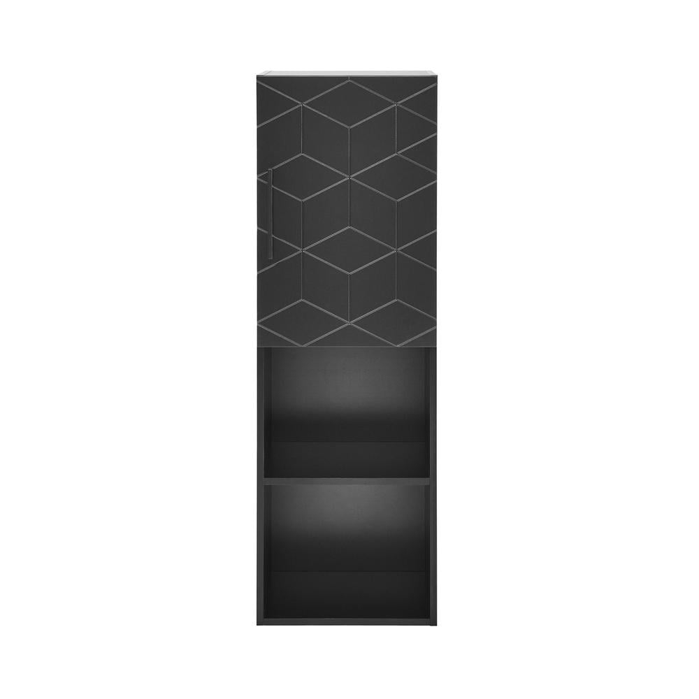 Annecy 15" W X 46" H X 12" D Linen Cabinet In Phantom Black - Walmart.com intended for Annecy 15"Wx46"Hx12"D Linen Cabinet