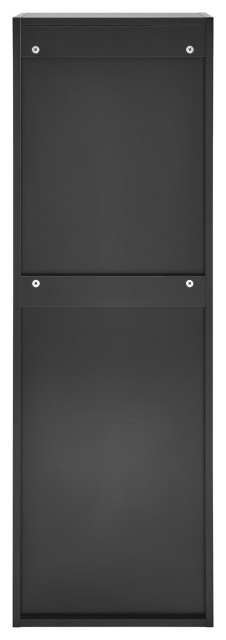 Annecy 15"Wx46"Hx12"D Linen Cabinet, Phantom Black - Transitional ... throughout Comparing Annecy 15"Wx46"Hx12"D Linen Cabinet Features with Traditional Storage Solutions