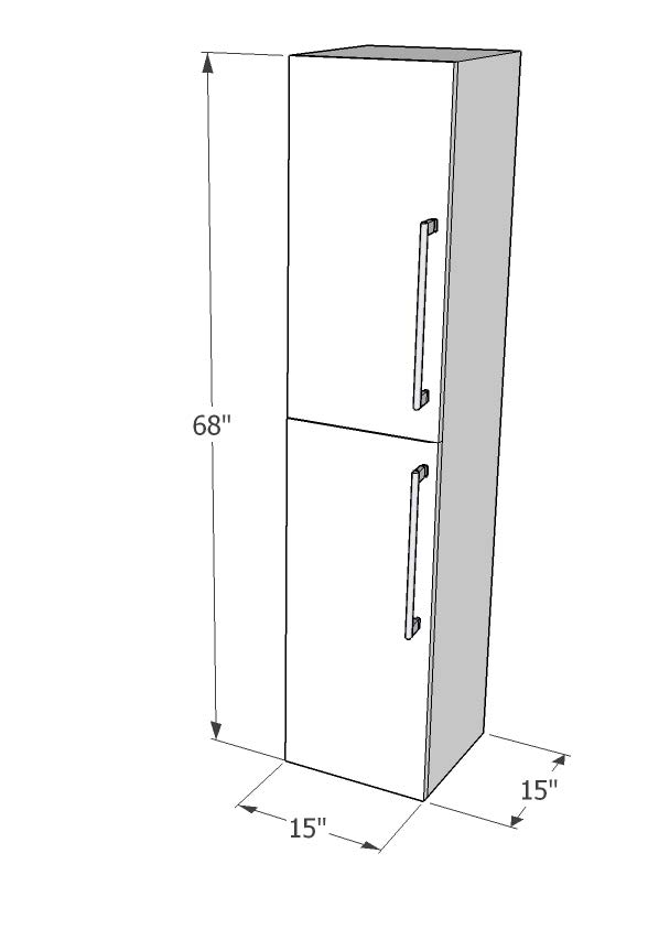 Aria Étoile Linen Cabinet – Streamline Canada in Silhouette Linen Cabinet, Aria