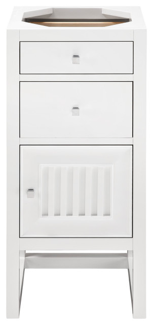 Athens 15" Cabinet, Drawers, Glossy White, 15" - Contemporary ... for Athens 15" Cabinet