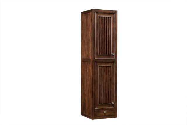 Athens 15" Tower Hutch Left, Mid Century Acacia - Transitional ... intended for How the Athens 15 Cabinet Shapes Policy and Governance in Modern Greece