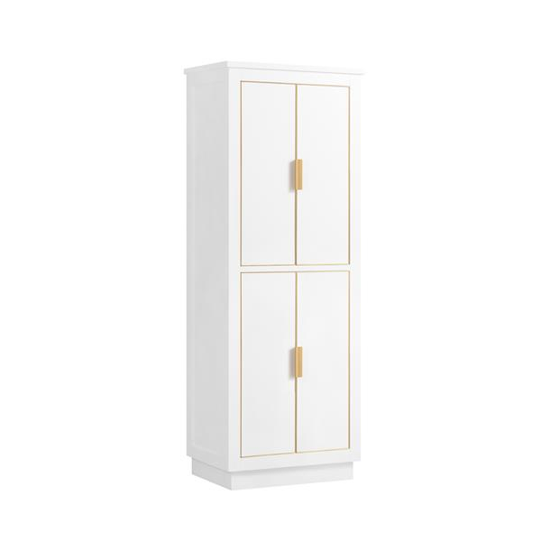 Avanity 24-In Allie/Austen Linen Tower - White / Matte Gold 170512-Lt24 ... regarding Avanity 24" Linen Tower For Allie/Austen