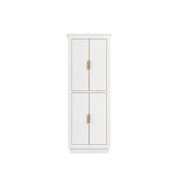 Avanity 24-In Allie/Austen Linen Tower - White / Matte Gold 170512-Lt24 ... throughout Avanity 24" Linen Tower For Allie/Austen
