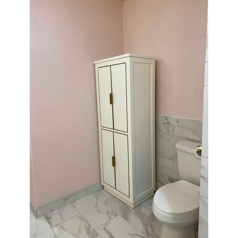 Avanity Allie / Austen 65"H Linen Tower In White With 4 Interior ... within Avanity 24" Linen Tower For Allie/Austen