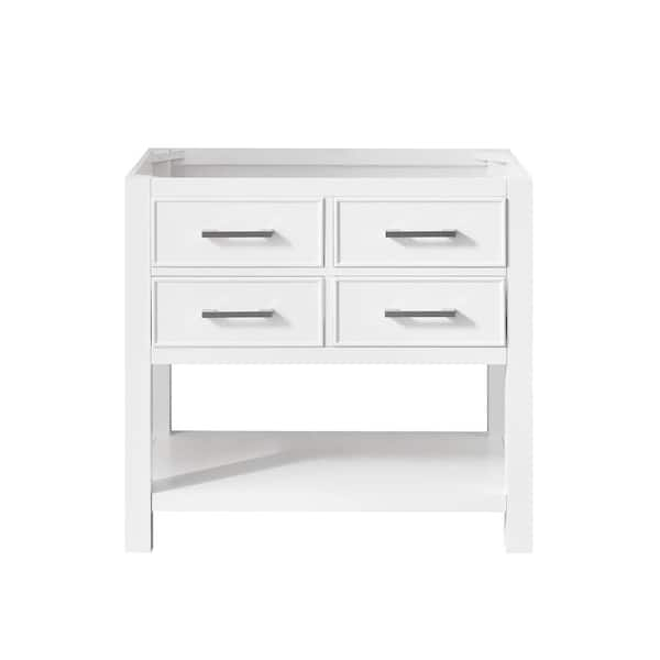Avanity Brooks 36 In. Bath Vanity Cabinet Without Top In White Brooks ... within 36" Freestanding Bath Vanity Cabinet Without Top, White