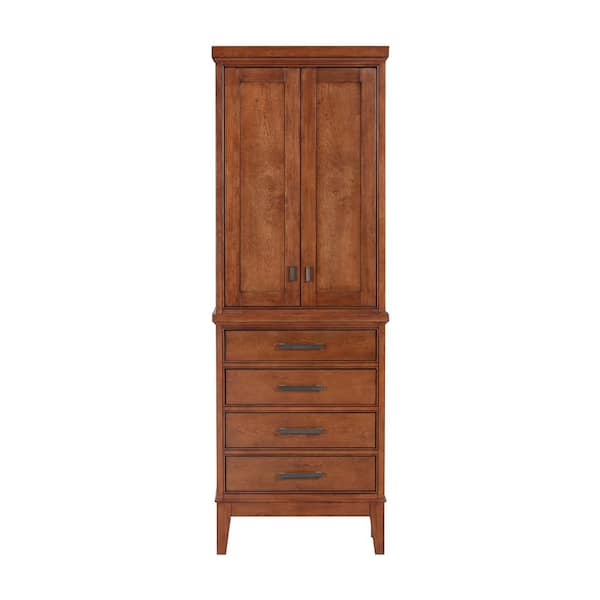Avanity Madison 24 In. W X 16 In. D X 71 In. H Tobacco Linen Cabinet ... with The Art of Layering with Avanity Madison 24" Linen Tower