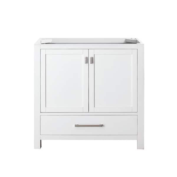 Avanity Modero 36 In. Bath Vanity Cabinet Without Top In White Modero ... regarding 36" Freestanding Bath Vanity Cabinet Without Top, White