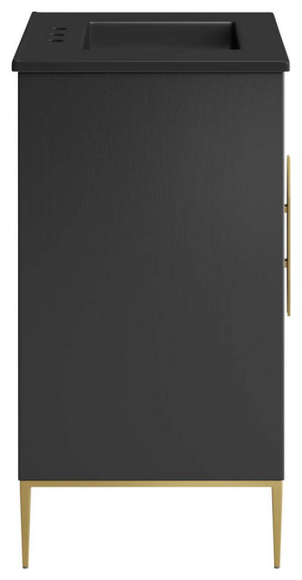 Awaken 30" Bathroom Vanity, Black Black - Contemporary - Bathroom ... inside Awaken 30" Bathroom Vanity Cabinet, Black