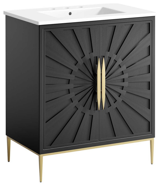 Awaken 30" Bathroom Vanity - Contemporary - Bathroom Vanities And Sink ... in Awaken 30" Bathroom Vanity Cabinet, Black