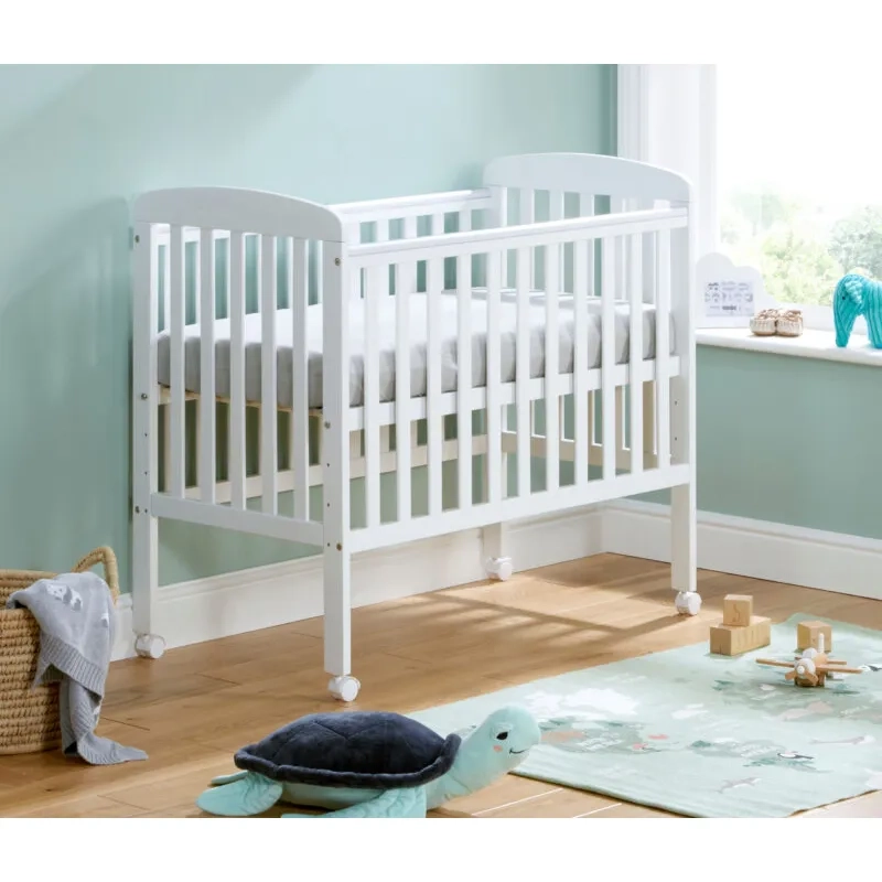 Babymore Space Saver Cot - White - Olivers Babycare pertaining to Savannah Space Saver White