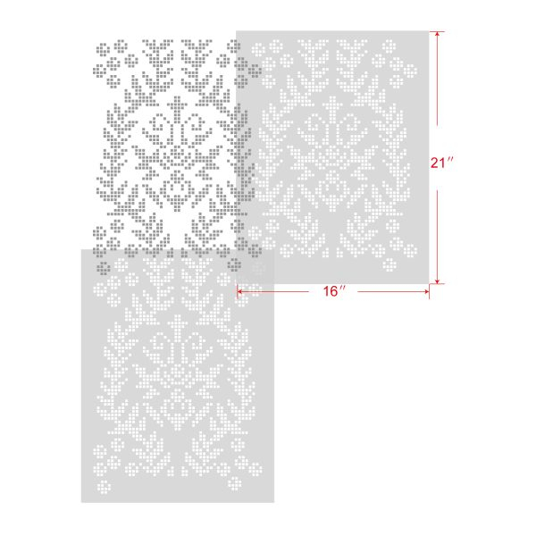Baroque Wall Stencil,Modern Pattern Wall Stencil for Creative Ways to Apply Stencil Designs with Paste and Stamp