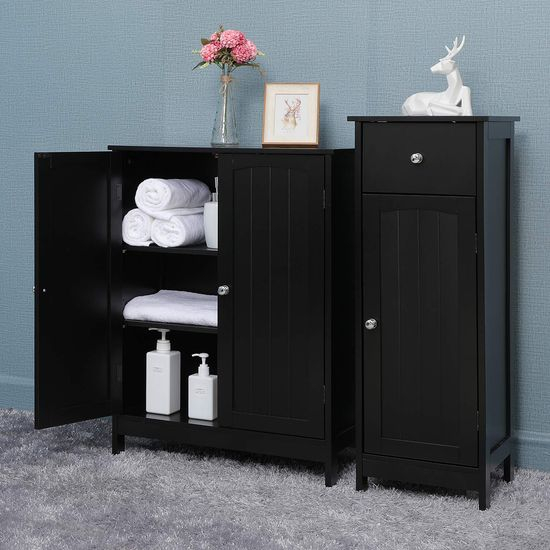 Bathroom Floor Cabinet Black – Flooring Ideas regarding Creating clutter-free bathrooms with strategic storage