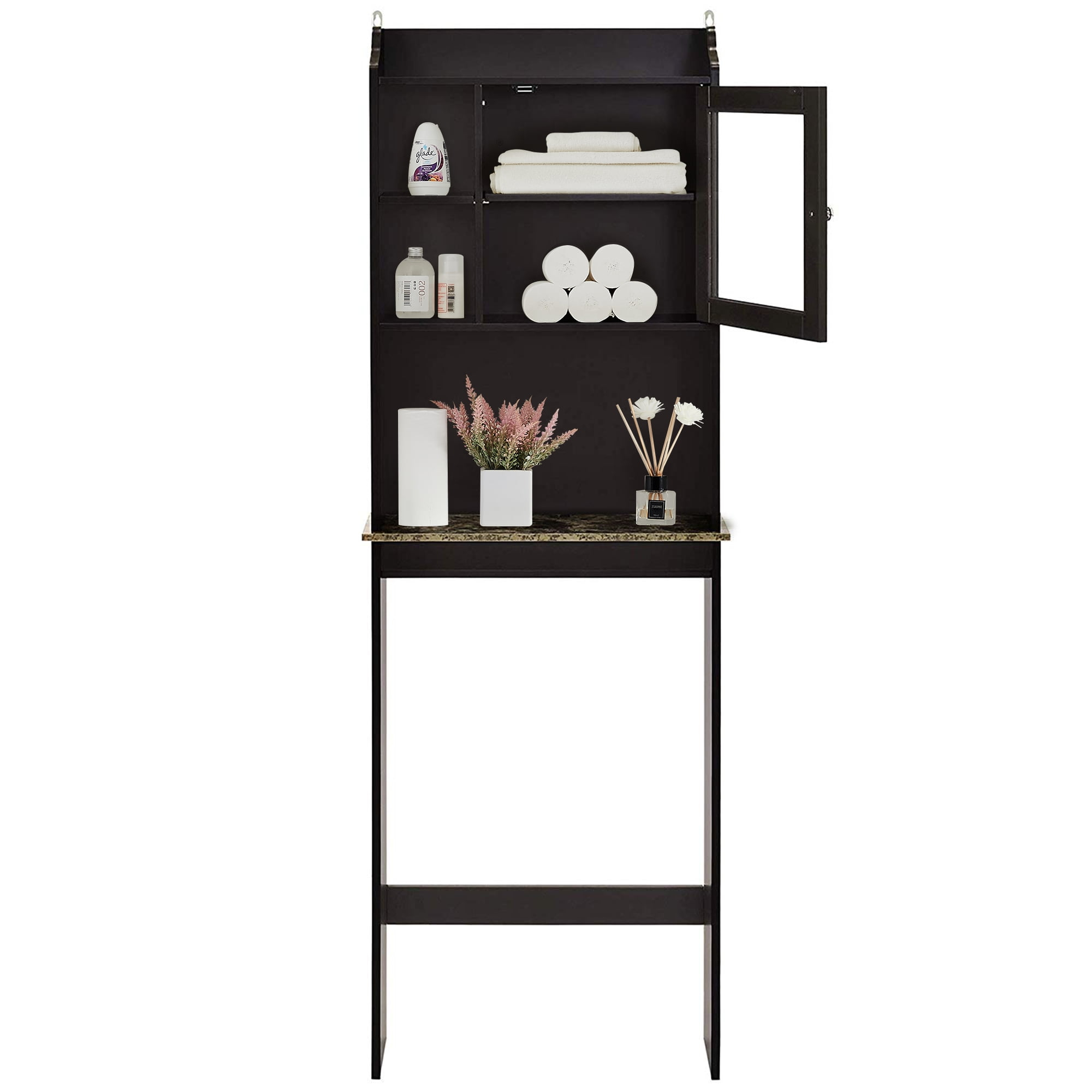 Bathroom Storage Cabinet Over Toilet, Home Freestanding Tall Bathroom ... in Tateus Over Toilet Bathroom Organizer Storage Cabinet,Espresso