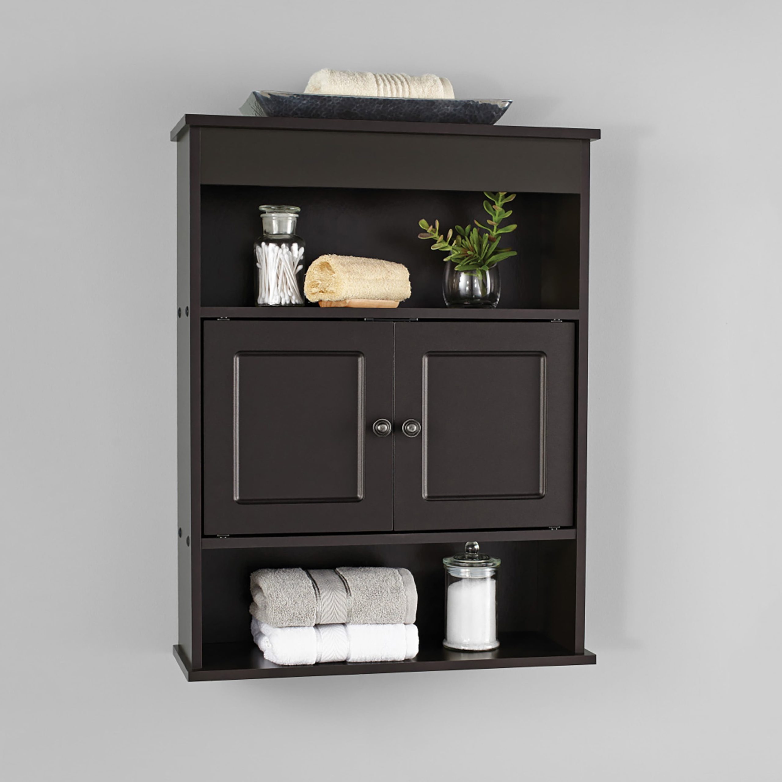 Bathroom Storage Cabinets With Doors – Rispa with regard to Exploring the Functionality of Deborah's Espresso Wall-Mounted Storage