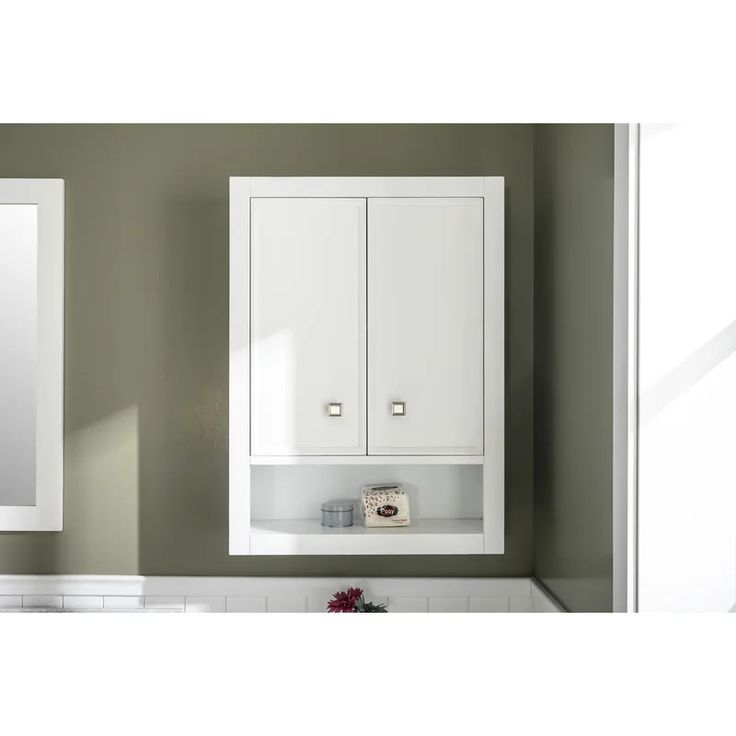 Beachcrest Homeâ„¢ Myrick 24" W X 33" H X 8" D Wall Mounted Bathroom ... with Madison 24" W X 33" H X 8" D Bath Storage Wall Cabinet, Espresso